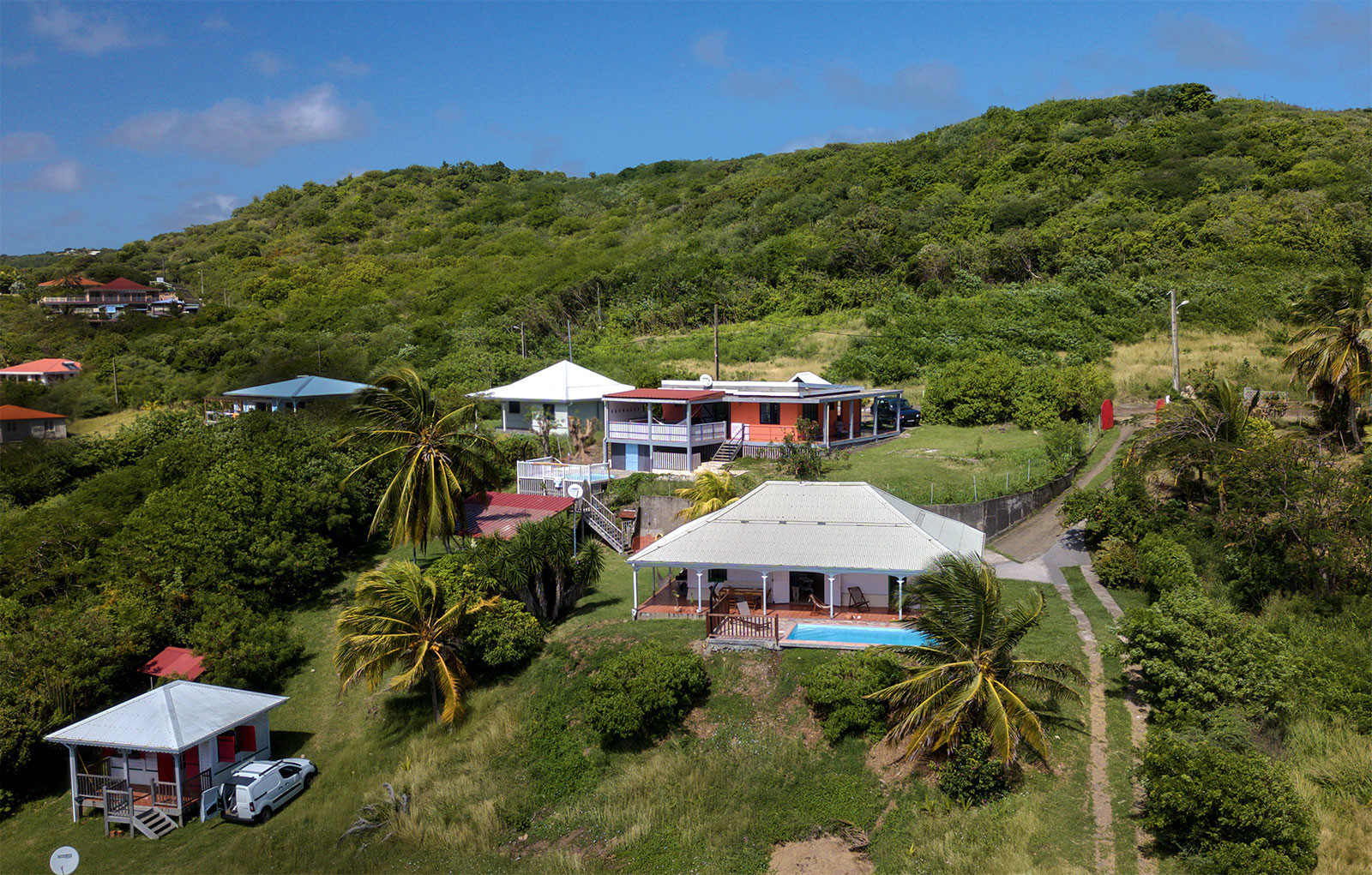GRAND NYMPHEAS Location deux villas Martinique Sainte Anne vue mer piscine - Les deux villas du Grand Nymphéa