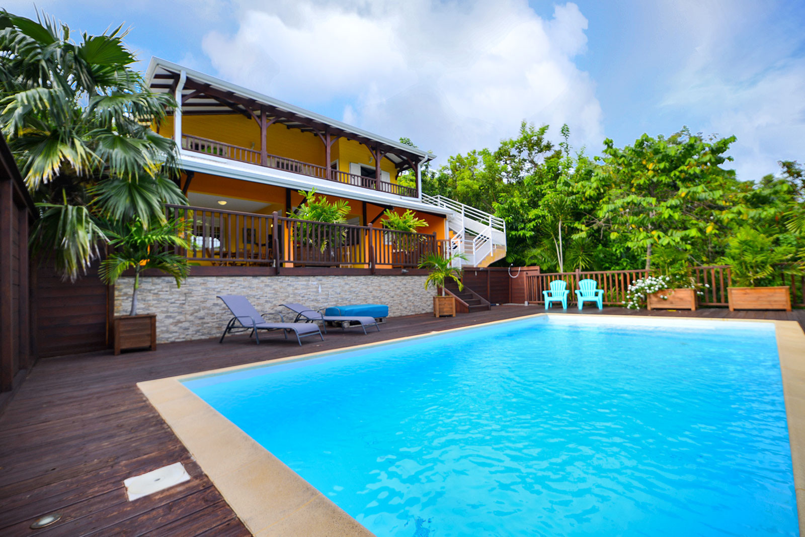 Villa COEUR D'OR location Sainte-Anne Martinique piscine à la campagne - Coeur d'Or sur 2 niveaux