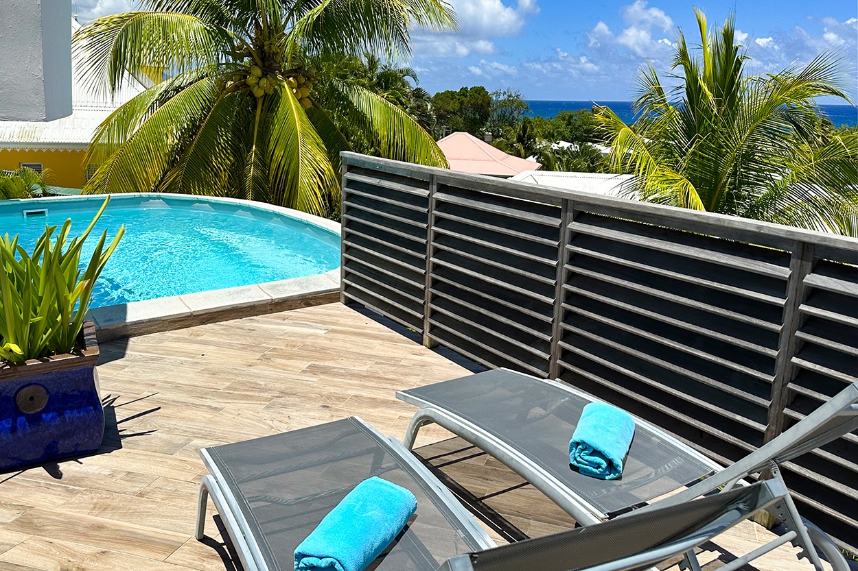 THE DIAMOND BAS villa location Diamant Martinique 1 chambre vue mer piscine - Bienvenue à The Diamond piscine Privative