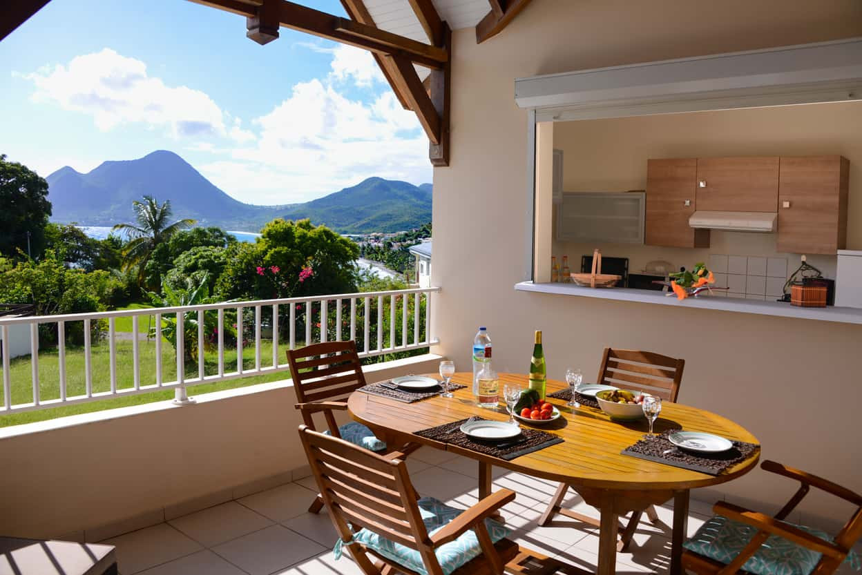 Le MAREVA Rental beautiful apartment le Diamant Martinique sea view - Sur la terrasse de Maréva, contemplez la fameuse femme couchée