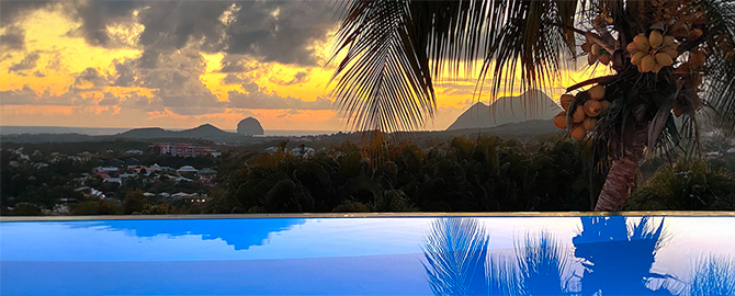 Villa SUD TURQUOISE Martinique location de charme piscine vue mer 4 chambres - 