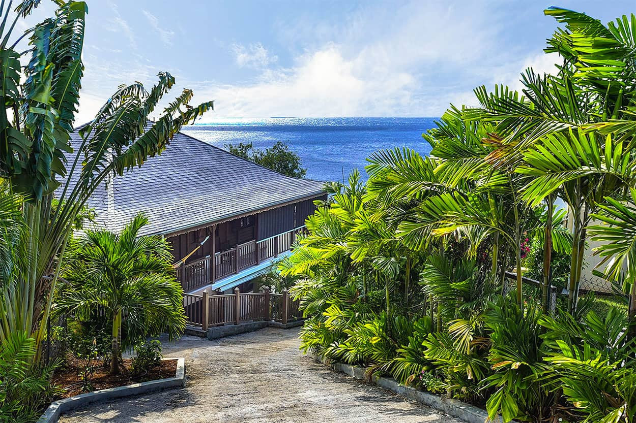 Une superbe maison et un vue sur la Caraïbe