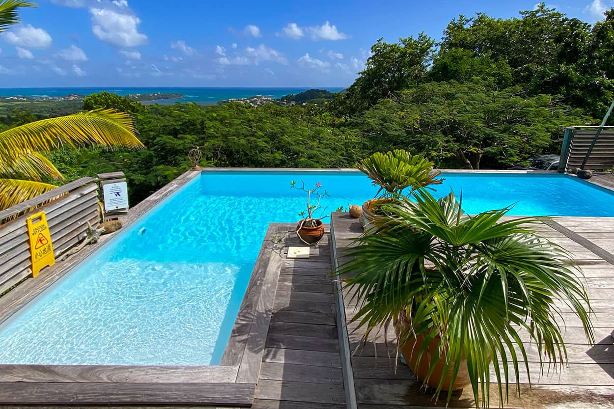 Villa Coco Location le Vauclin Martinique piscine vue mer 6 personnes - La vue de la Terrasse...