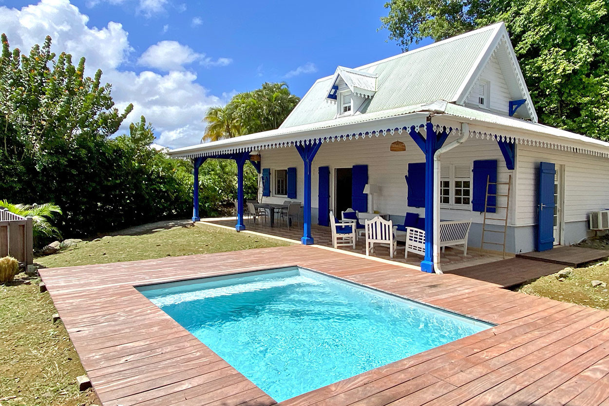 villa CAP EST le François rental Martinique swimming pool 3 bedrooms - Jolie villa Ceéole Blue Kay
