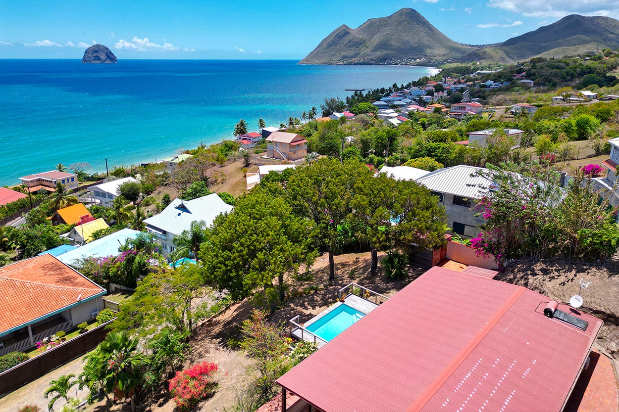 Rental House Hauts du Diamant Martinique pool sea view - Bienvenue au Haut du Diamant
