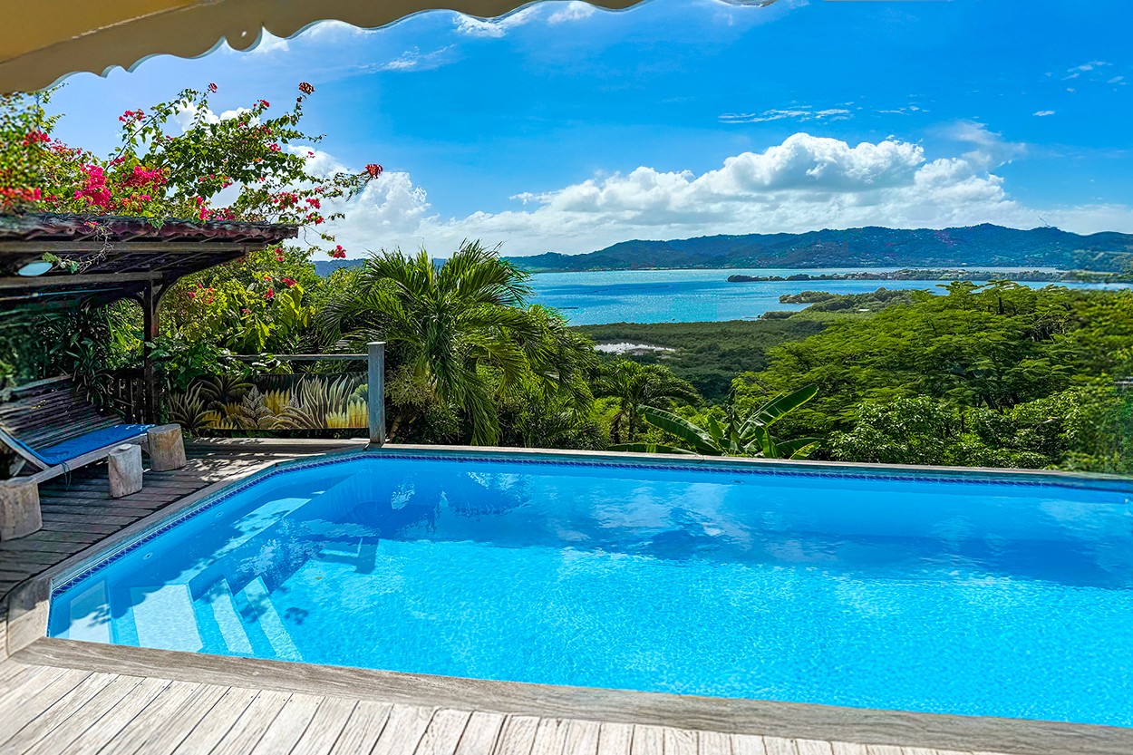 BOIS EXOTIQUE belle vue sur la mer Location piscine Le Robert Martinique - La Piscine chez les propriétaires discrets