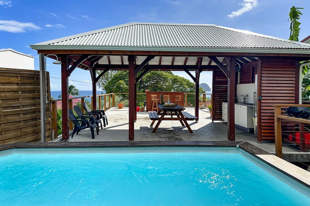 LA PISCINE SUR LE TOIT du Diamant location Maison Martinique vue mer - Bienvenue à la piscine sur le toit