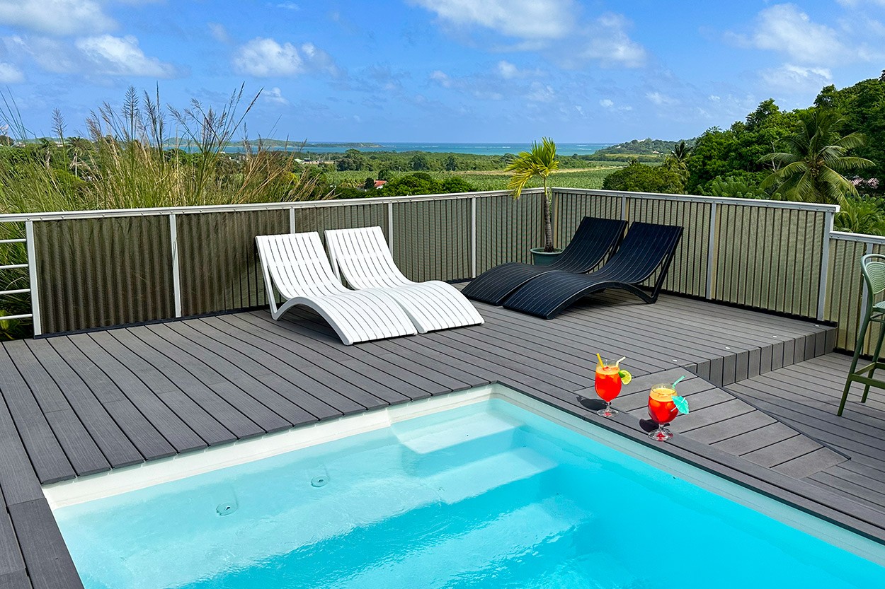 Little house le François Martinique rental swimming pool sea view 2