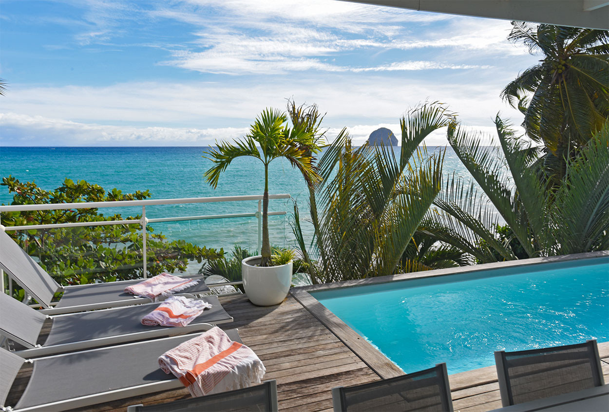 SABLE du DIAMANT location Martinique villa de luxe sur la plage - Villa de luxe sur la plage du Diamant
