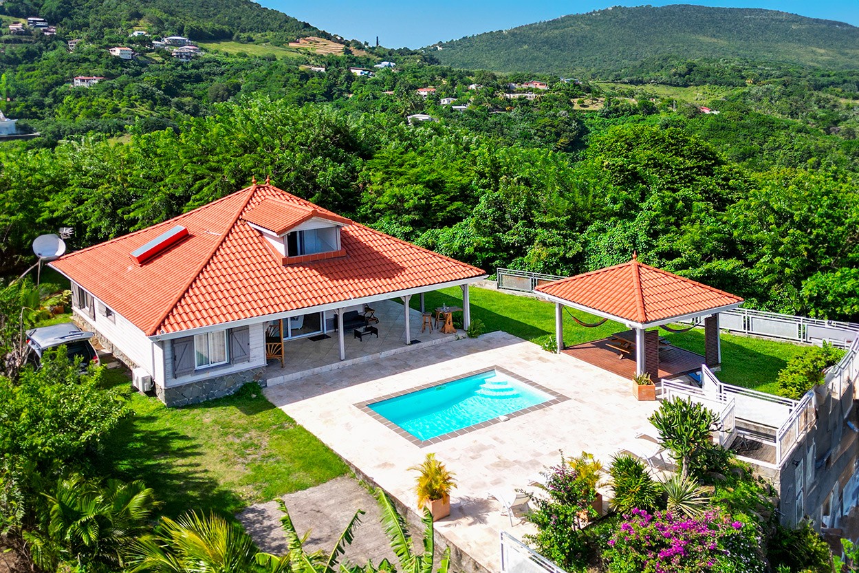 Papaye Diamant villa location luxe Martinique vue mer piscine campagne - Bienvenue à Papaye Diamant