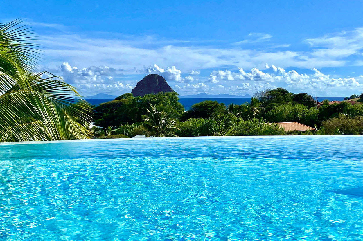 The DIAMOND location villa de luxe magnifique vue mer et rocher du Diamant Martinique - vue exceptionnelle sur le Rocher du Diamant