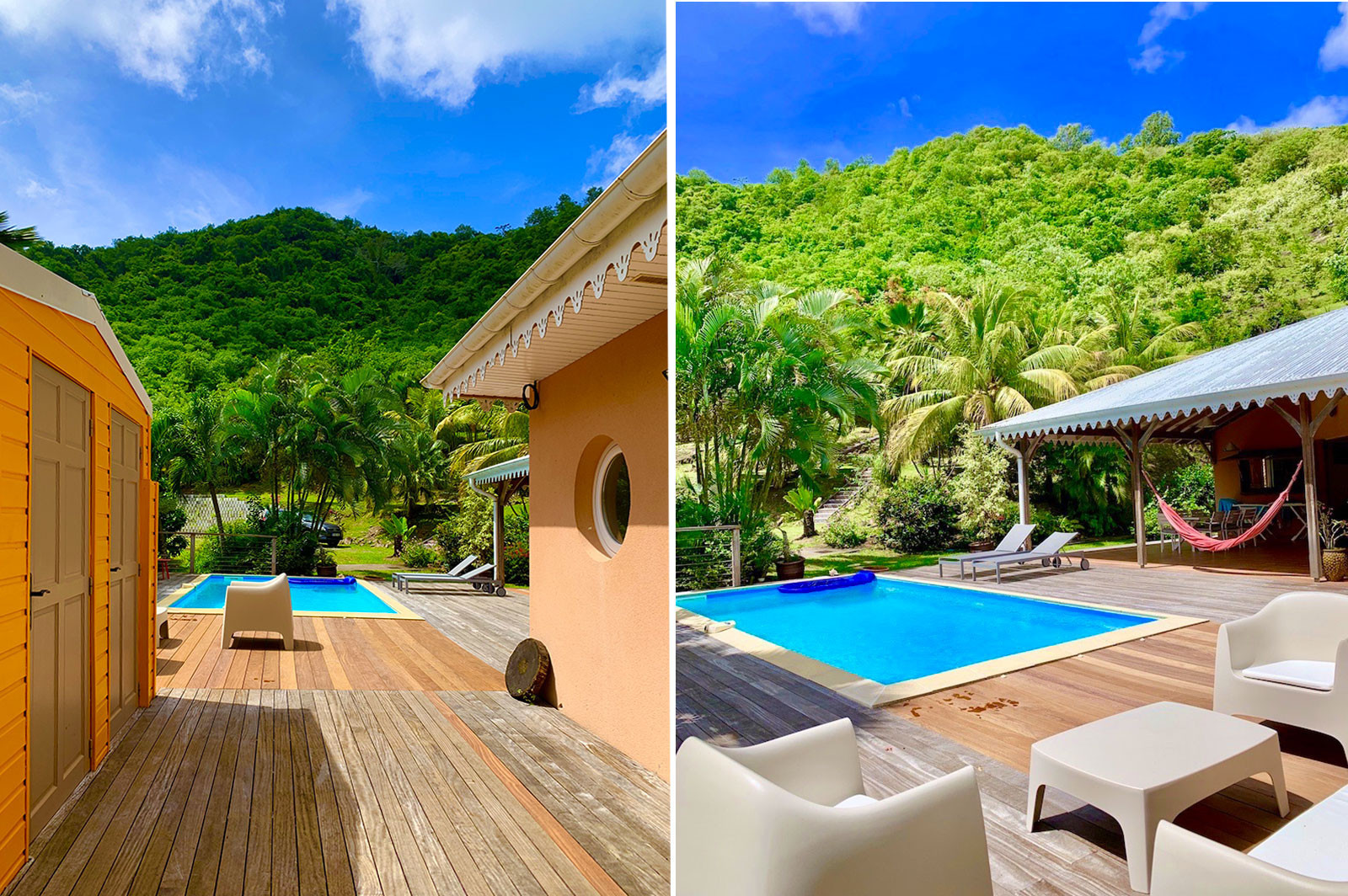 GRAND VERT  location villa  Martinique piscine grand jardin le Diamant - 