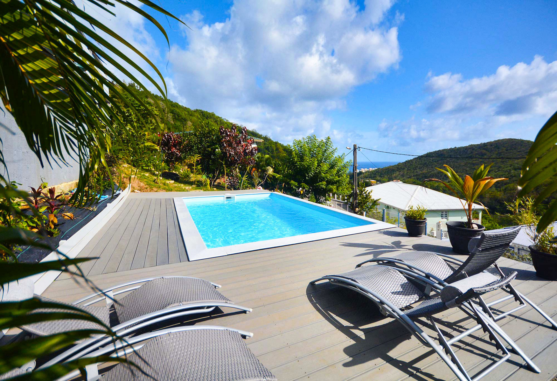 L'ENVOL location Martinique appartement vue mer piscine Sainte Luce - Piscine de l'envol vue sur la baie de Sainte-Luce