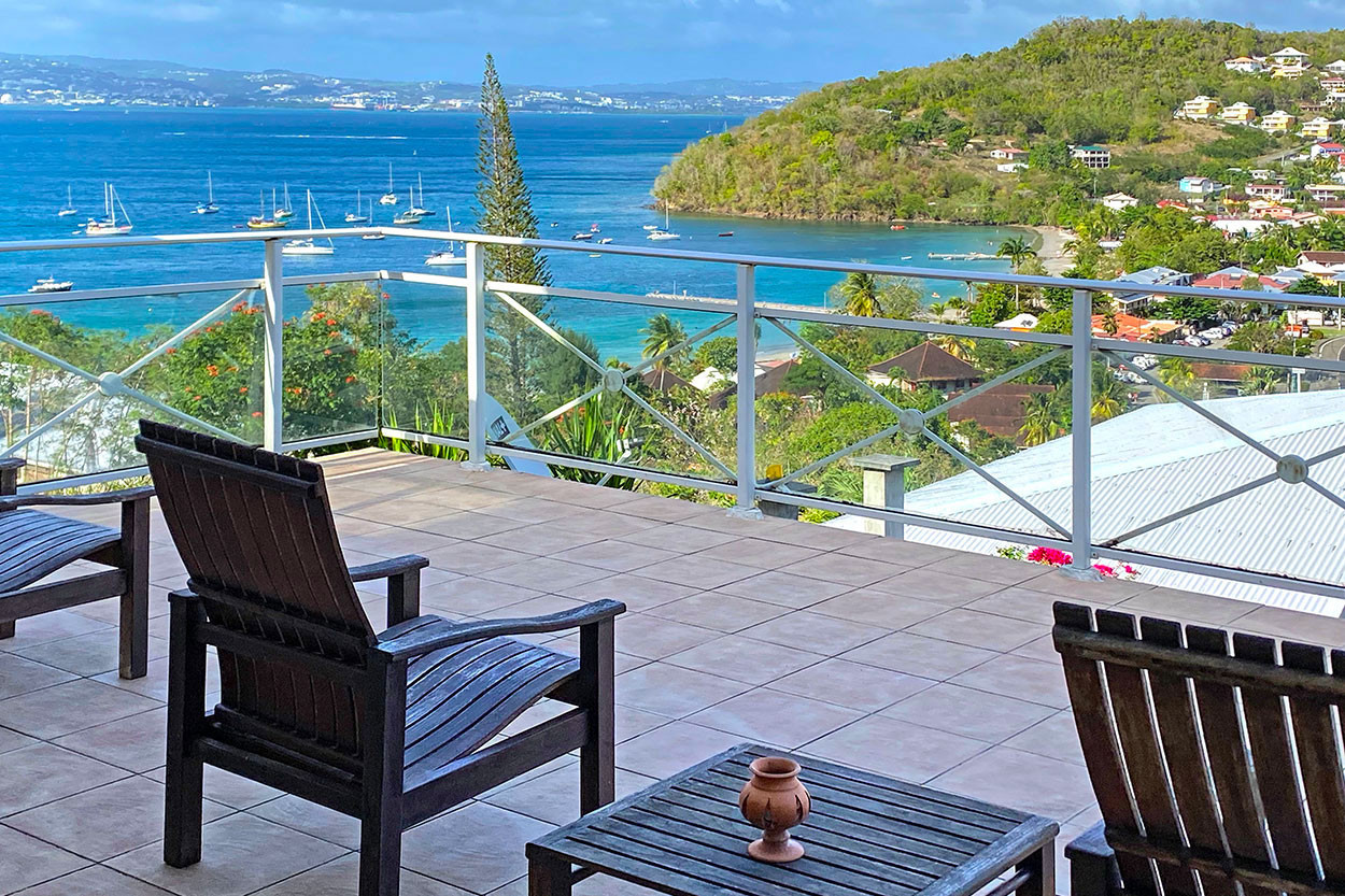 Rental ANSE à l'ANE Martinique Top of the villa F4 sea view - 