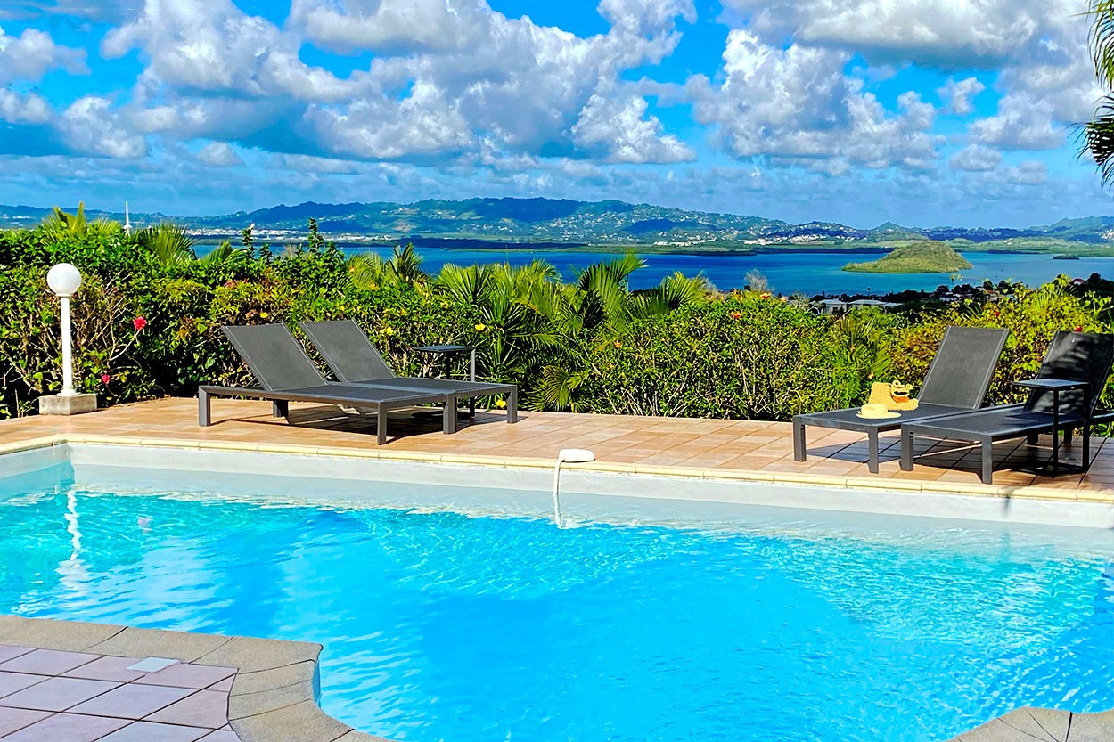 Grande Maison des Fées Villa des Trois Ilets Martinique 5 chambres Piscine Vue Mer - La vue sur les Trois Ilets