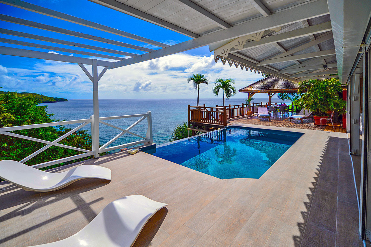 Villa GRAND LARGE Anses d'Arlet location Martinique 6 chambres piscine vue mer Grande Anse - La villa grend Large...!