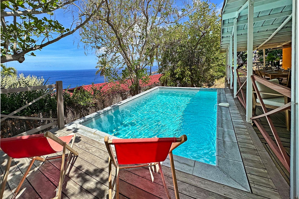 Location TI CARBET Martinique maison 3 chambres piscine vue mer - Bienvenue au Ti Carbert
