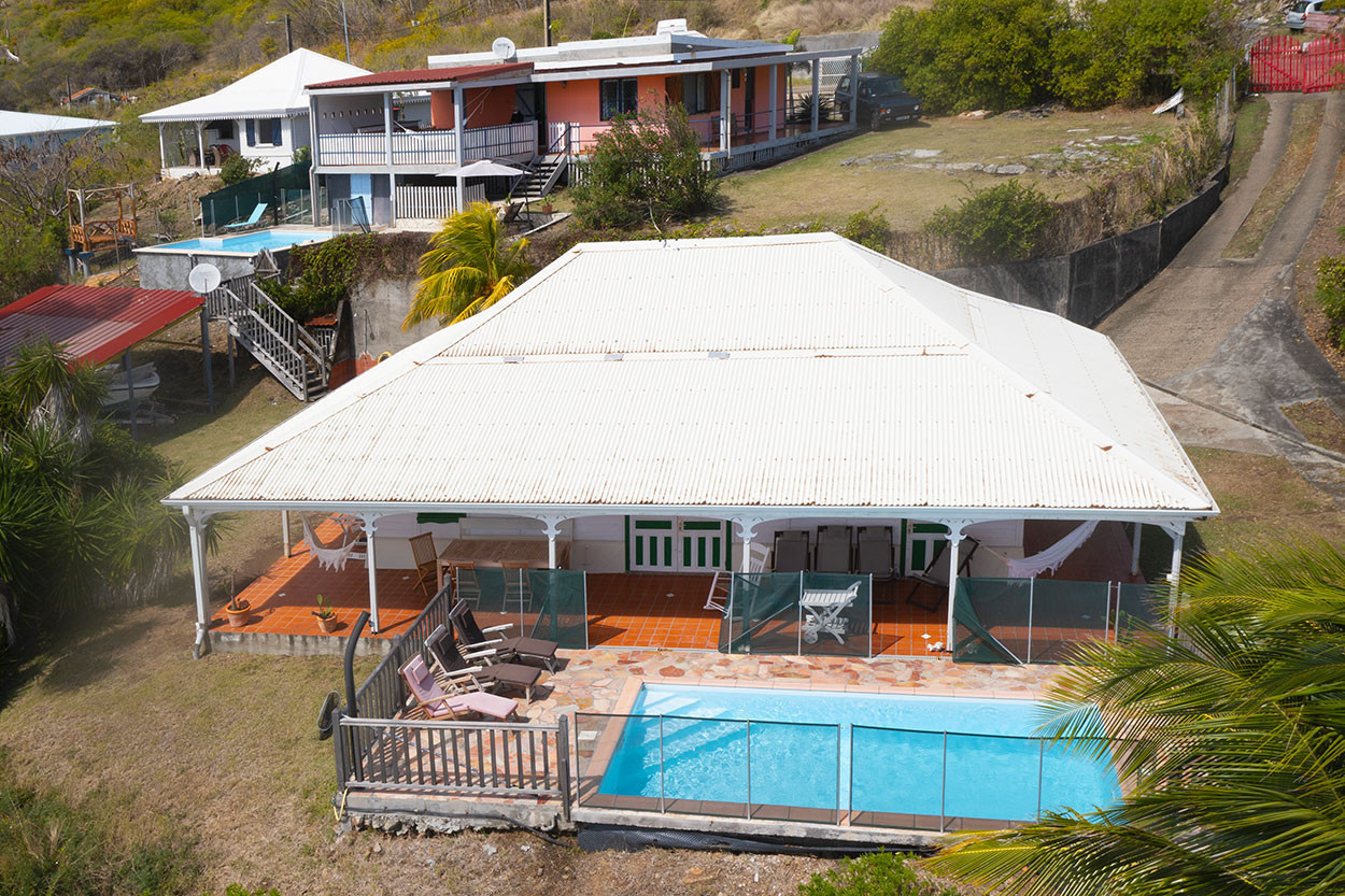 GRAND NYMPHEAS Location deux villas Martinique Sainte Anne vue mer piscine - Les deux villa du Grand Nymphéa