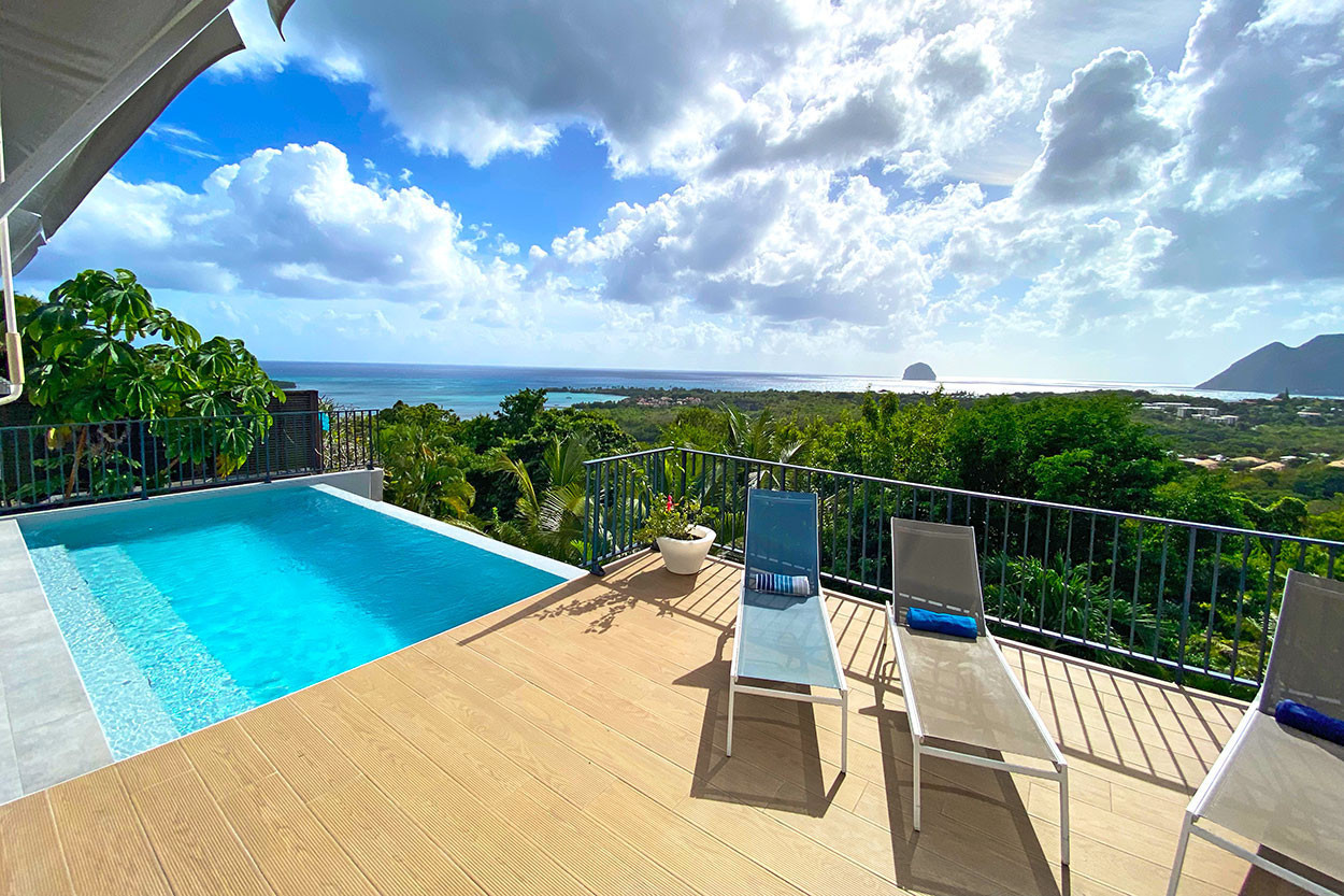 CANNELLE du Diamant Location bas villa piscine Martinique vue mer - Bienvenue au Diamant