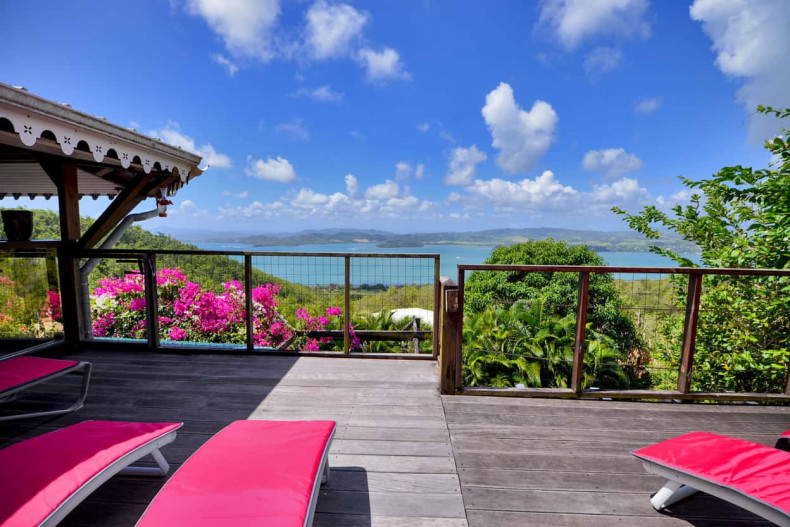 Location villa belle vue mer tartane martinique
