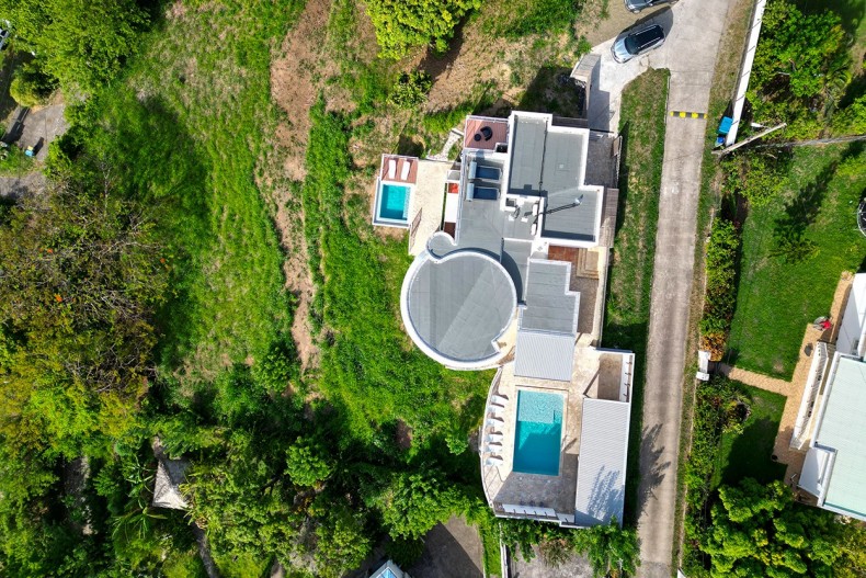 La villa vue aérienne