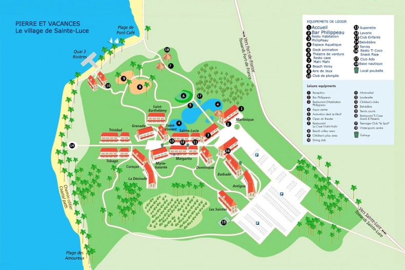 Plan village Pierre et vacances Martinique
