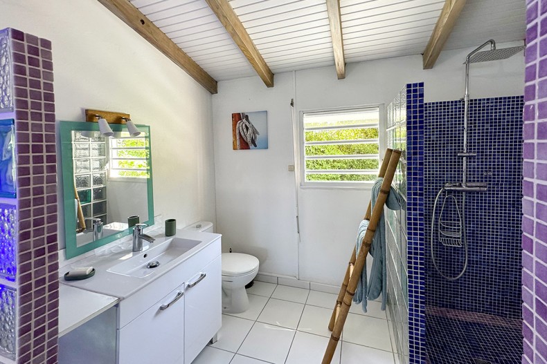 Villa blanc Bleu Trois ilets sdb suite