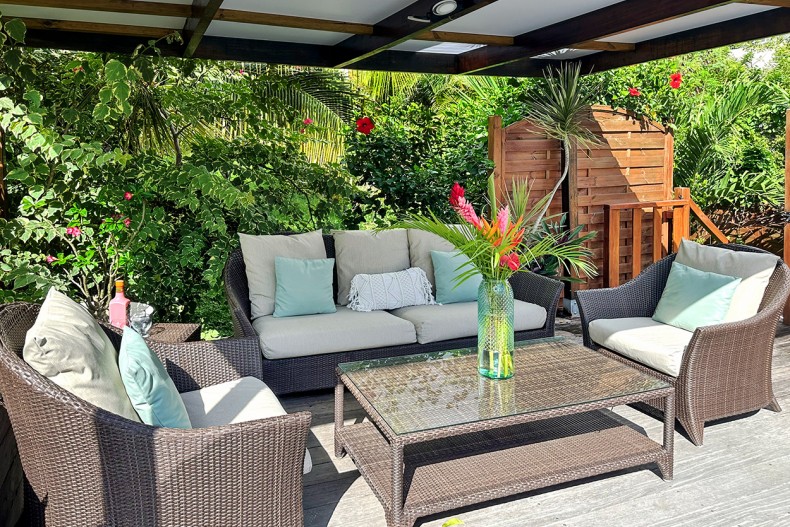 maison piscine sur le toit du Diamant salon