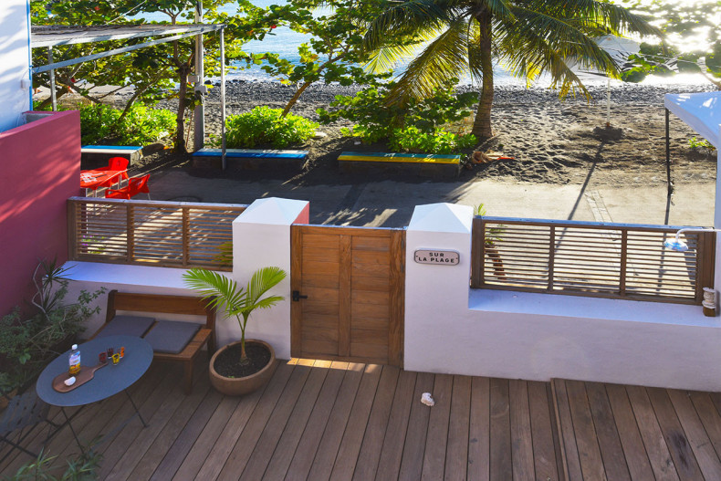 Location 3 chambres sur la plage mer caraibes