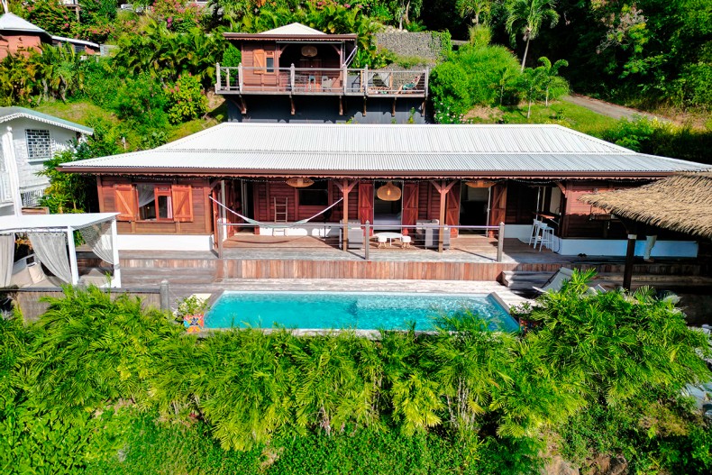 plan Villa avec piscine grand Anse d-arlet