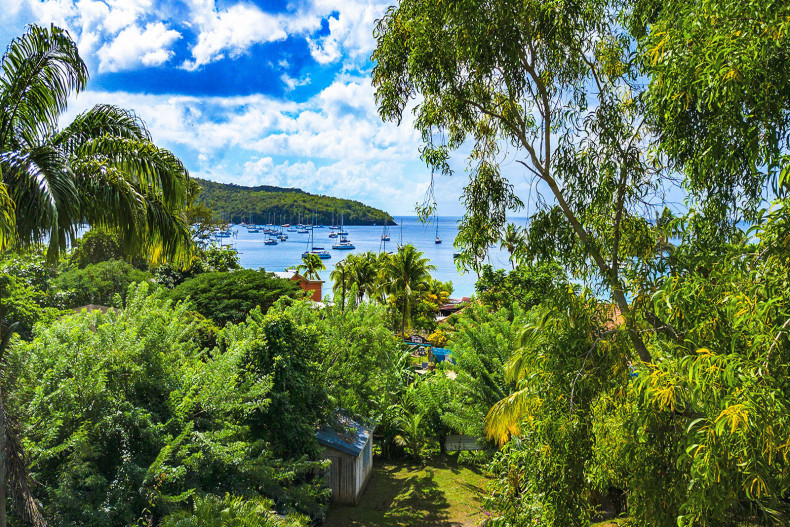 La vue de la plage de grand Anse