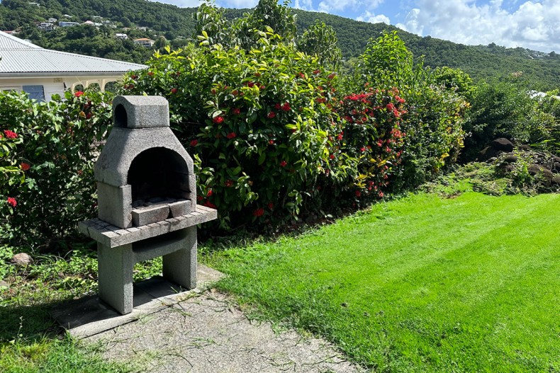 Barbecue dans le jardin