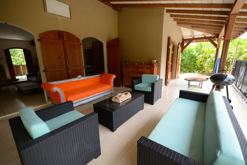 Villa Lagoon Le salon sur la terrasse