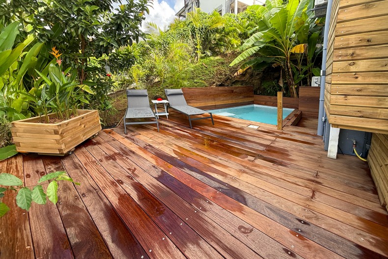 T2 Sainte Luce Vue Mer piscine vie créole