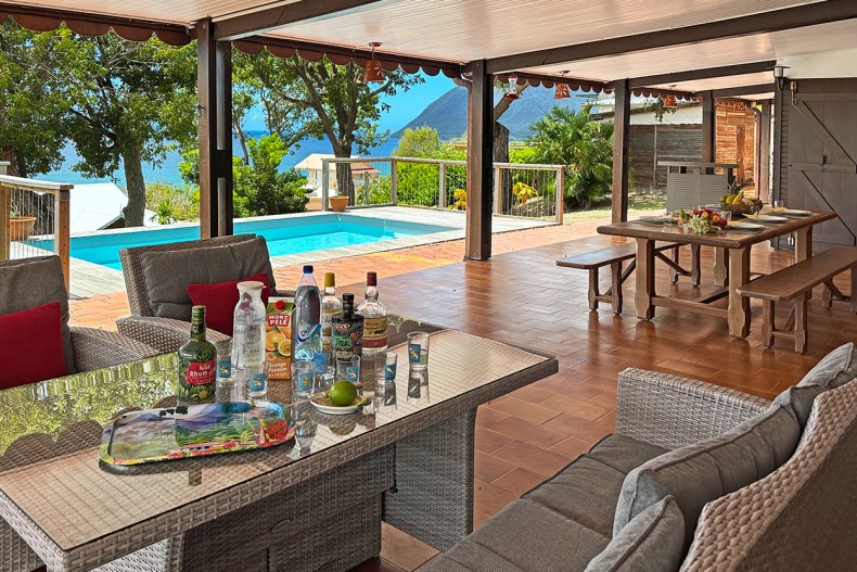 Location maison Haut du Diamant Martinique apéro