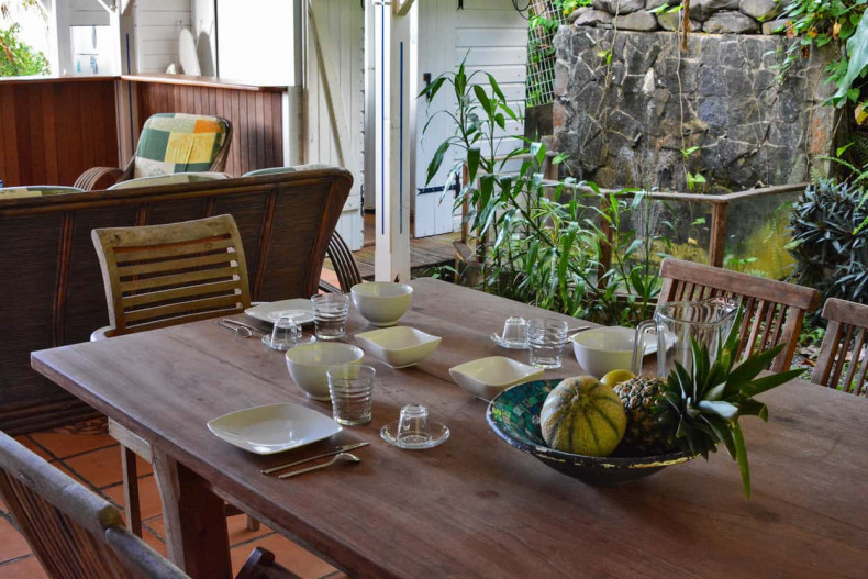 Le salon "d'hiver" à l'arrière de la maison Bel Case