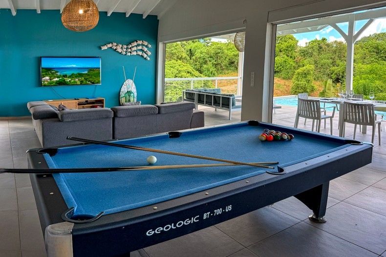 billard location Villa Martinique Diamant 13 pers
