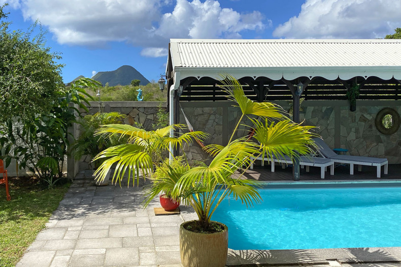 Bleu Citron bas villa Martinique le diamant