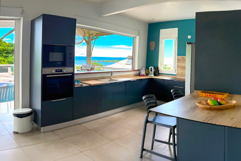 La vue mer de la cuisine