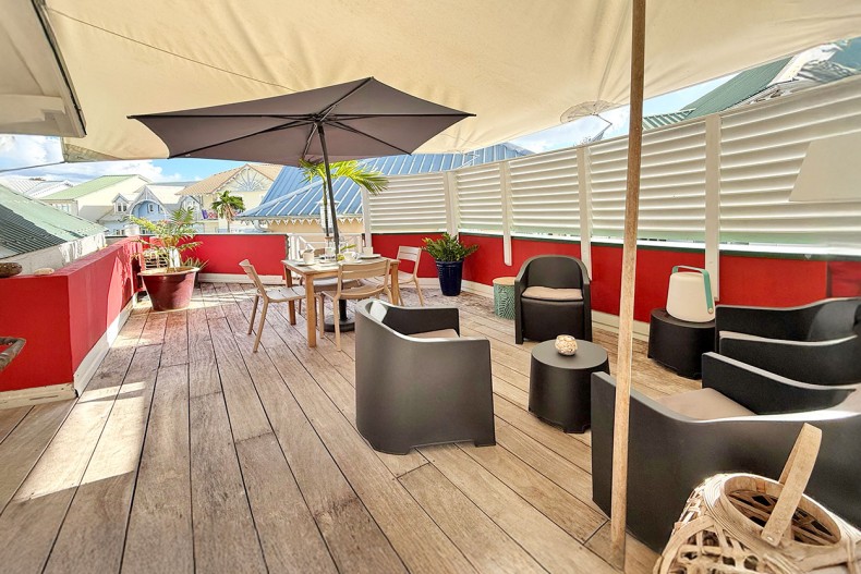 Terrasse appartement Village créole Trois ilets