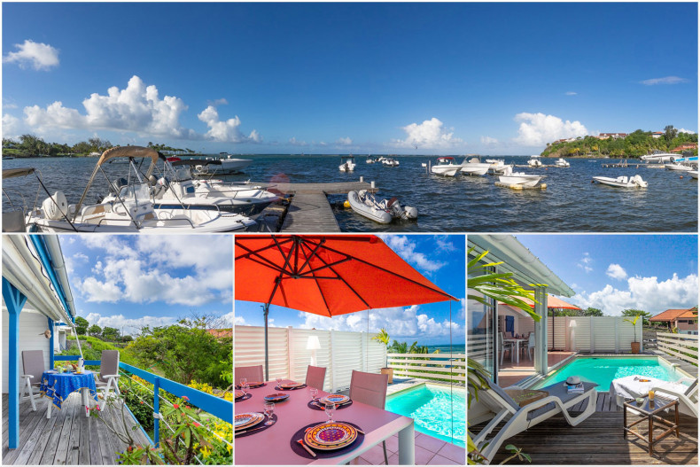 KAZ à CANOT location villa Martinique Le François vue mer piscine location de vacances