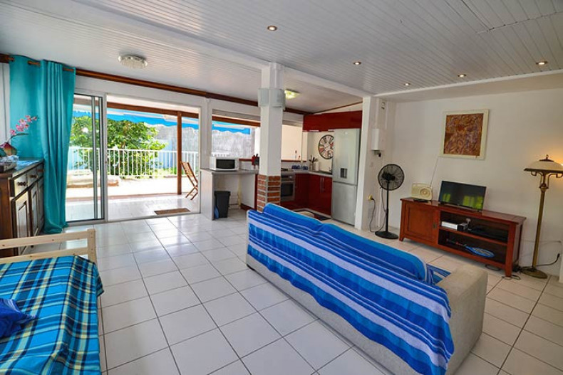 Le séjour du bungalow plage