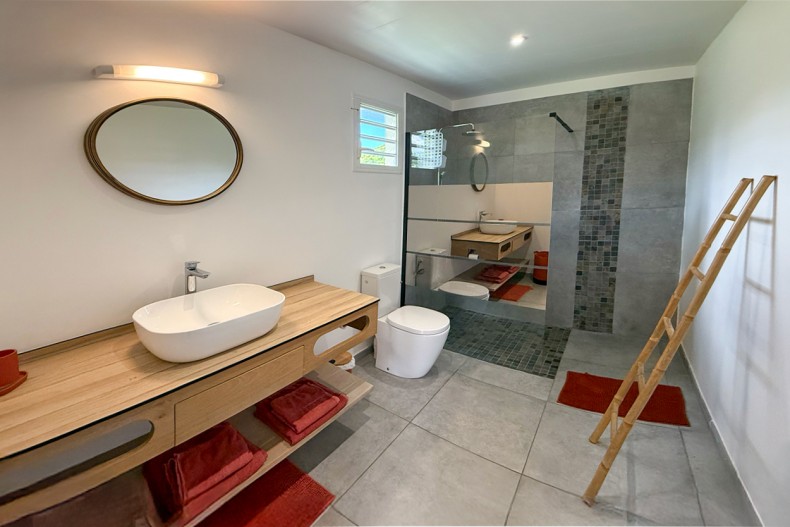 La salle d'eau dans la ch 2