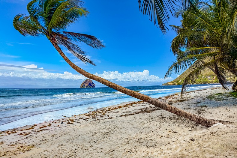 La plage du diamant et rocher