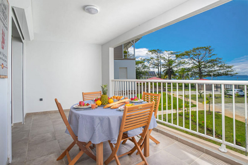 Terrasse Résidence brise marine tartane bord de mer vue