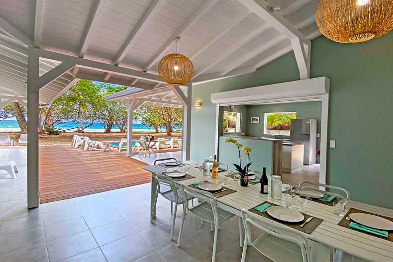 salle à manger villa de luxe martinique