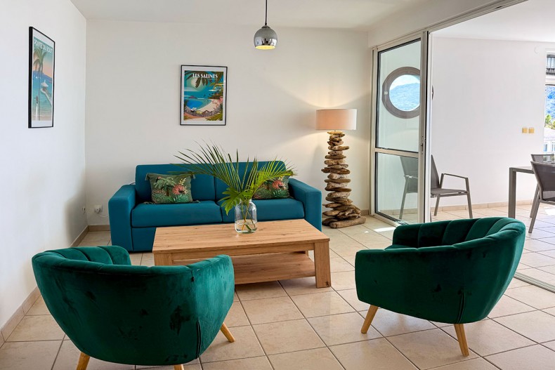 location magnifique F3 sainte luce salon