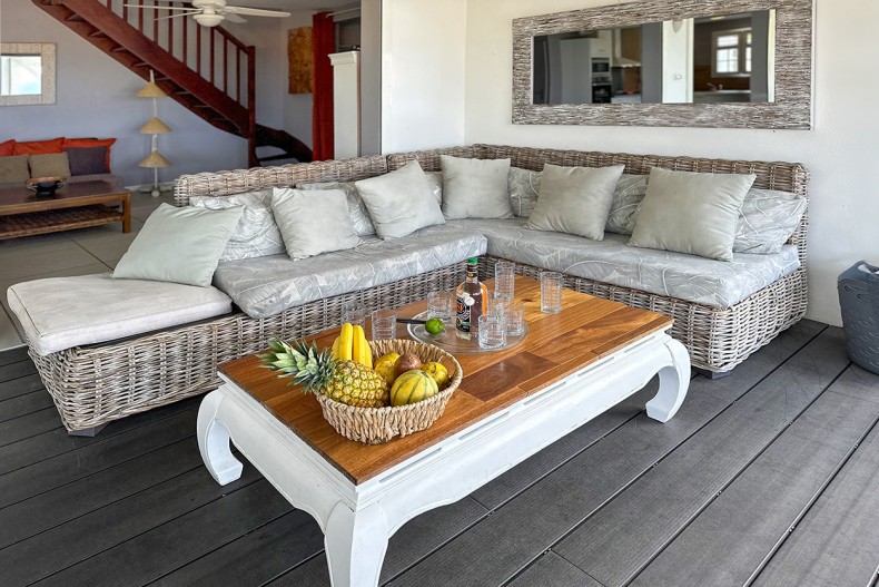 Villa diamant Blanc vue terrasse