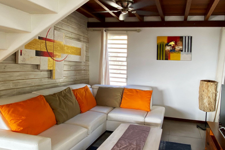 Le salon TV villa de luxe martinique