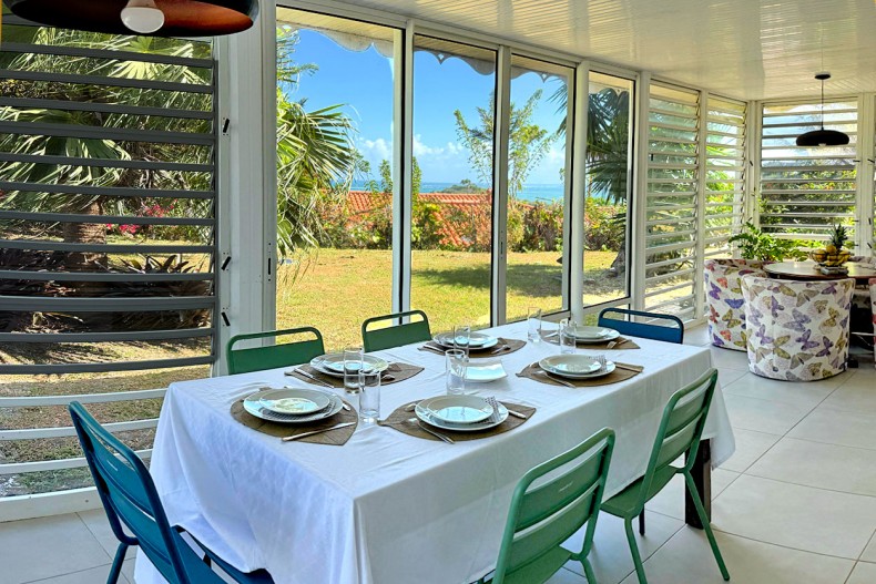 Table Villa Martinique Toits bleus atlantique
